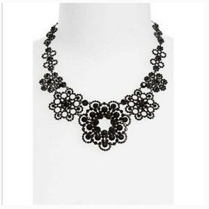 kate spade black crystal lace necklace nwt